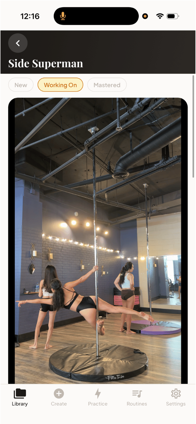 The same move, opened in FlowVault — searchable, logged, ready to drill